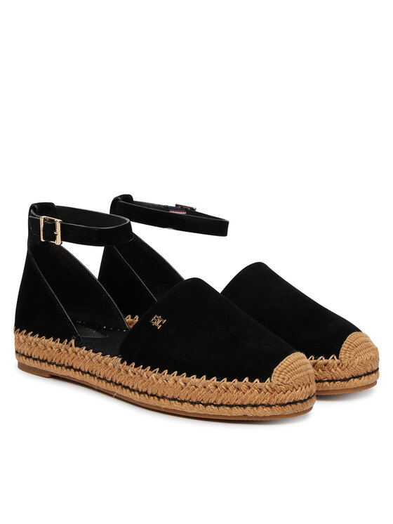 Tommy Hilfiger Espadrile Tommy Hilfiger Th Platform Espad Suede Strap FW0FW09144 Negru