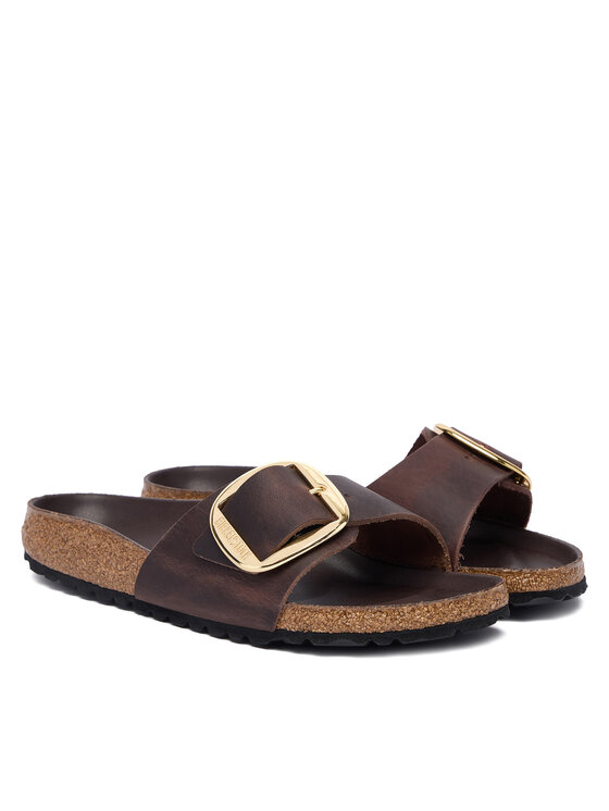 Birkenstock Шльопанці Birkenstock Madrid Big Buckle 1032914 Темно-коричневий