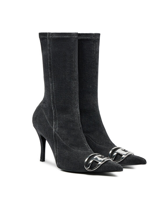 Diesel Botki Diesel 95mm D-Venus Y03413P6078 Czarny