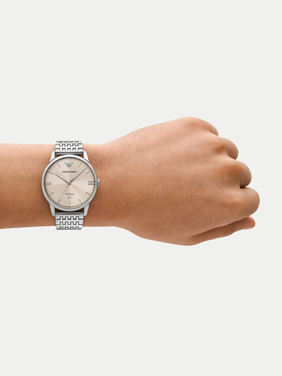 Emporio Armani Годинник Emporio Armani Mesh Automatic AR60082 Срібний