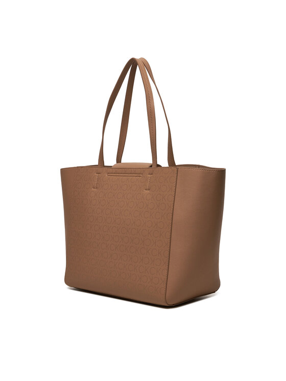 Calvin Klein Kabelka Calvin Klein Ck Push Medium Shopper K60K612147 Hnědá