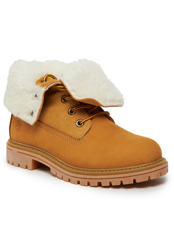 Lumberjack Stivali Invernali River 2 Uomo, Pelle Liscia Beige, Fodera Calda In Peluche, Suola Antiscivolo, Robusti E Alla Moda