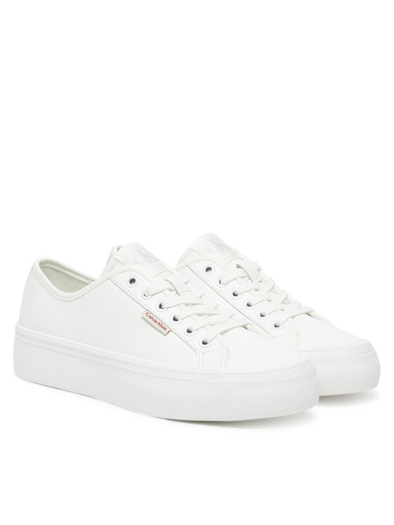 Calvin Klein Jeans Superge Calvin Klein Jeans Vulc Flatform Lth YW0YW01886 Bela