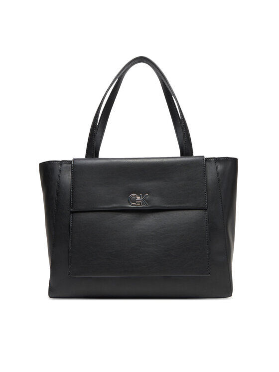 Calvin Klein Borsetta Calvin Klein Ck Re-Lock Medium Shopper LV04F3223G Nero