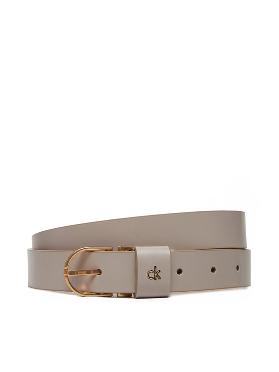 Calvin Klein Dámský pásek Calvin Klein Ck Metal Loop Round Buckle 25Mm LV04F7039G Hnědá