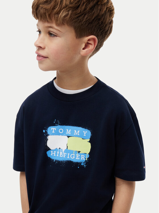Tommy Hilfiger Tommy Hilfiger Camiseta KB0KB10546 Azul marino Regular Fit
