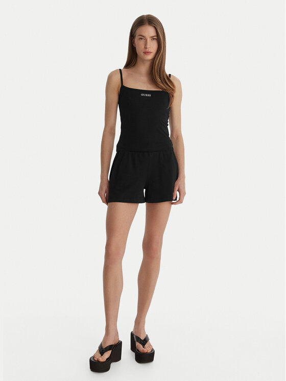 Guess Guess Топ E6GP02 J1314 Чорний Regular Fit