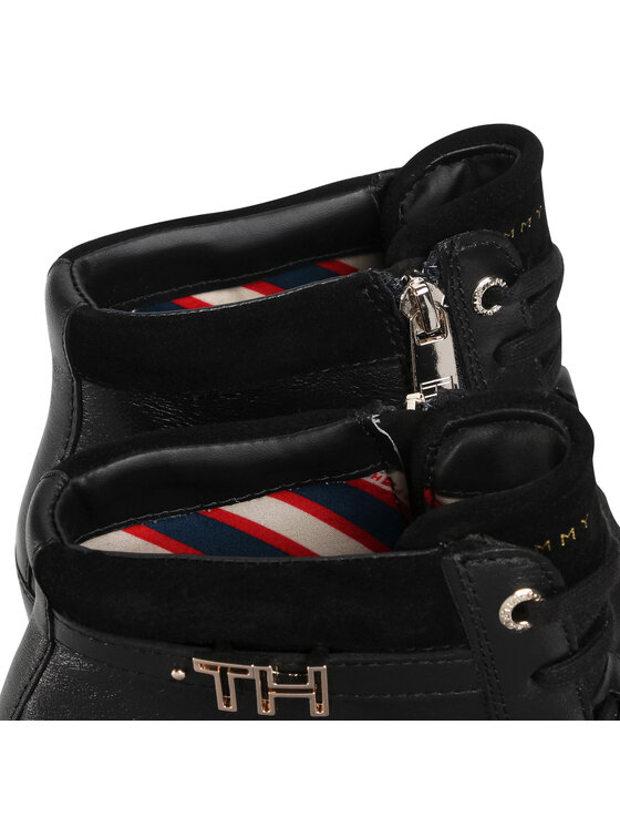 Tommy Hilfiger Zapatillas Tommy Hilfiger Hardware Sneaker Wedge FW0FW04303 Negro
