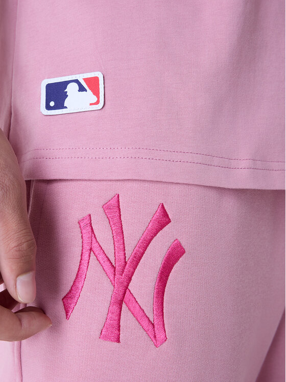 New Era New Era Футболка New York Yankees MLB League Essential 60596181 Рожевий Regular Fit
