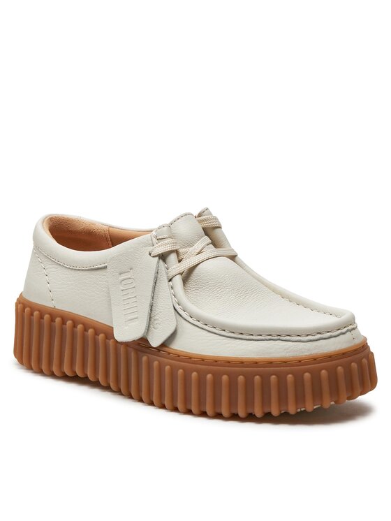ヒデ0823 Pantofi Clarks Torhill Bee 26172085 Écru | Epantofi.ro