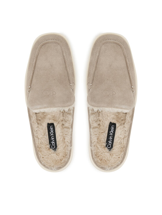Calvin Klein Чехли Calvin Klein Flatform Mule Suede Wl HW0HW03182 Бежов