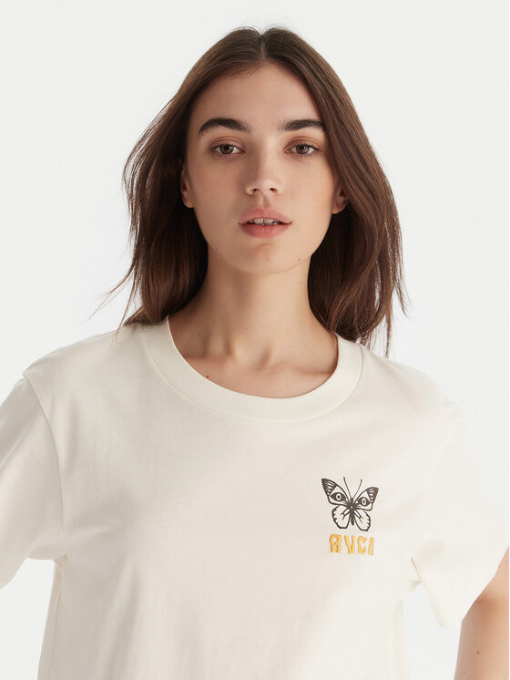 RVCA RVCA Camiseta EVJZT00164 Blanco Reglan Fit