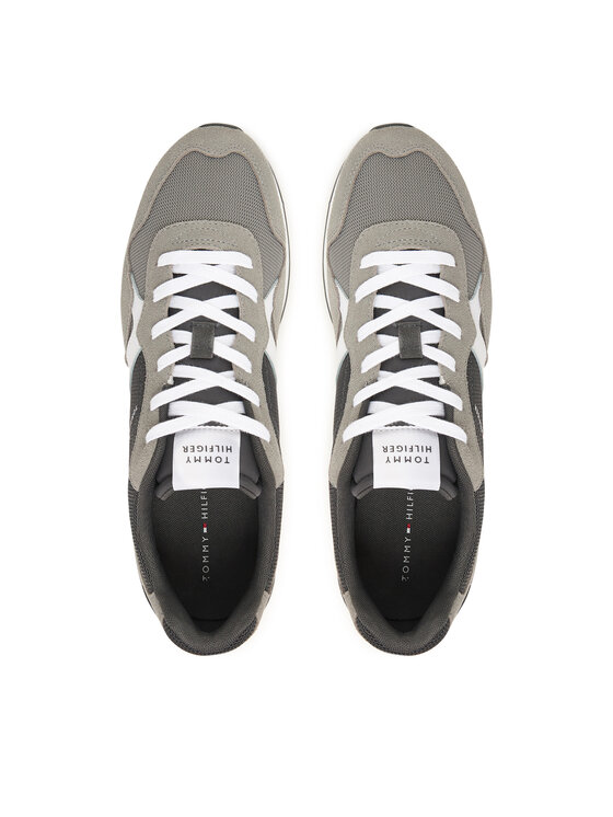 Tommy Hilfiger Tenisice Tommy Hilfiger Runner Icon Mix FM0FM05679 Siva