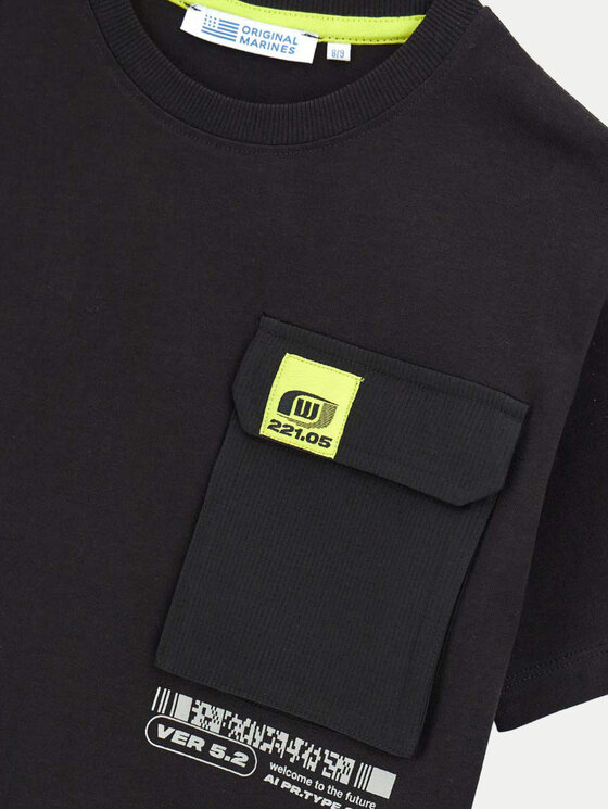 Original Marines Original Marines Camiseta DFP4037YM Negro Regular Fit