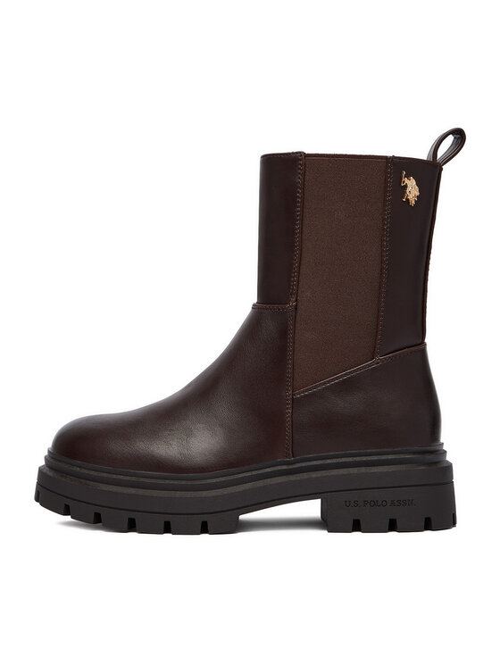 U.S. Polo Assn. Μποτάκια U.S. Polo Assn. EO-SVETA003W/GYE1 Καφέ