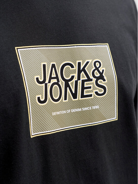 Jack & Jones Jack & Jones T-shirt Jjrain Tee Ss Crew Neck 12288097 Nero Regular Fit