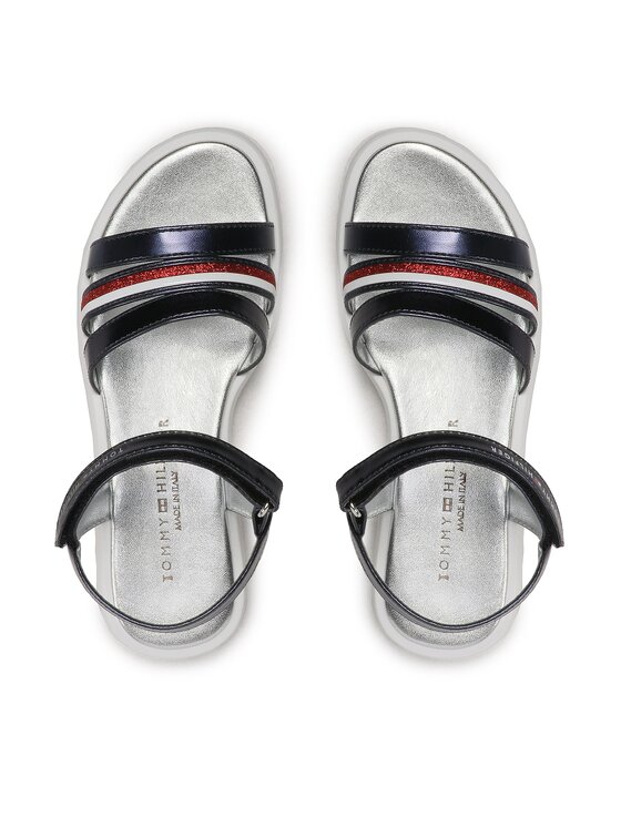 Tommy Hilfiger Sandale Tommy Hilfiger Stripes Velcro T4A2-32771-1372 S Tamnoplava