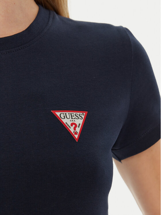 Guess Guess T-shirt W2YI44 J1314 Plava Slim Fit