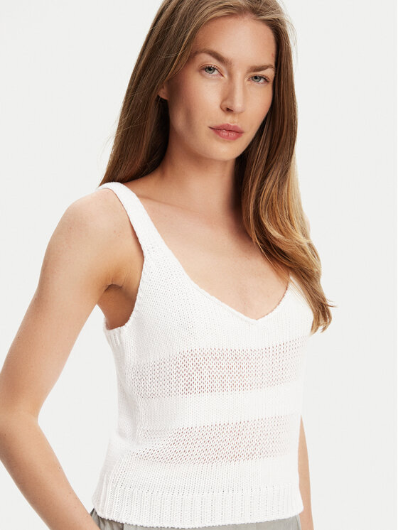 United Colors Of Benetton United Colors Of Benetton Топ 1898DH018 Білий Relaxed Fit