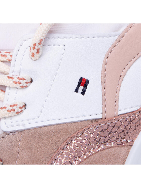 Tommy Hilfiger Snīkeri Tommy Hilfiger Sporty Chunky Glitter Sneaker FW0FW04853 Balts