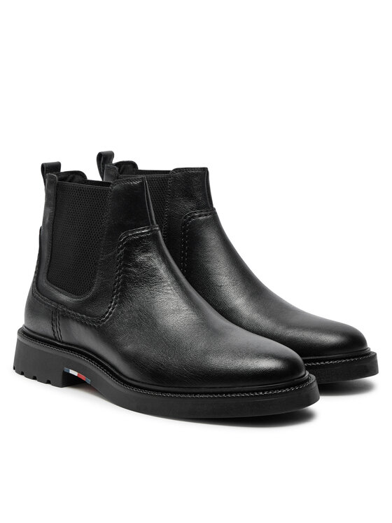 Tommy Hilfiger Sztyblety Tommy Hilfiger Chelsea FM0FM05184 Czarny