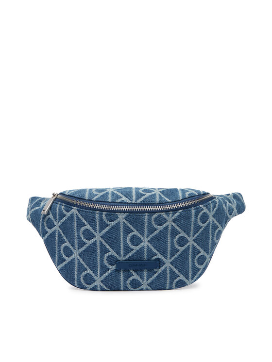 Calvin Klein Nerka Calvin Klein Emblem Aop Denim Waistbag LV04D3430G Niebieski