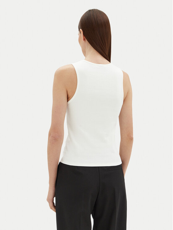 Tommy Hilfiger Tommy Hilfiger Τοπ WW0WW44572 Εκρού Slim Fit