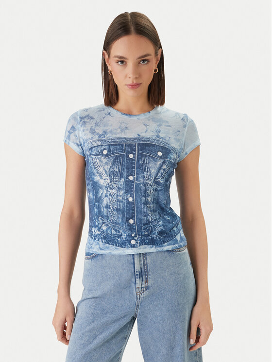 Guess Guess Футболка W6GI44 K3614 Голубий Regular Fit