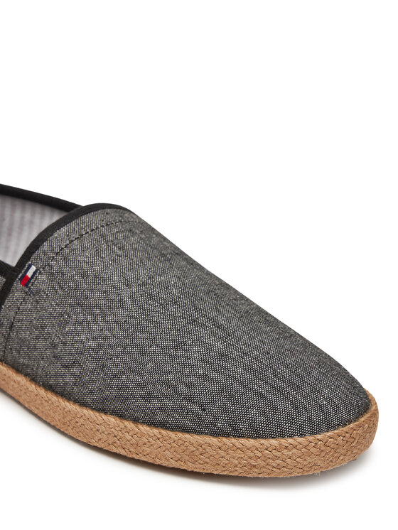 Tommy Hilfiger Espadryle Tommy Hilfiger Hilfiger Chambray Espadrille FM0FM05391 Czarny
