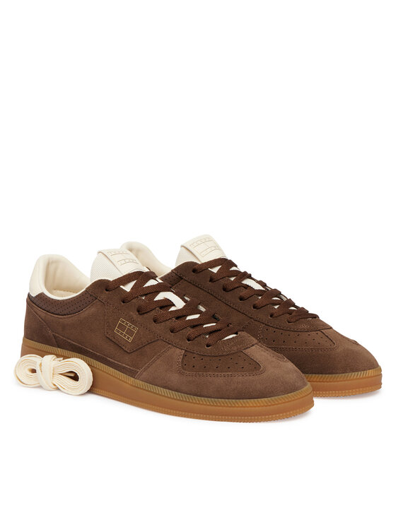 Tommy Jeans Sneakersy Tommy Jeans The Greenwich Edge Suede EM0EM01732 Tmavo hnedá