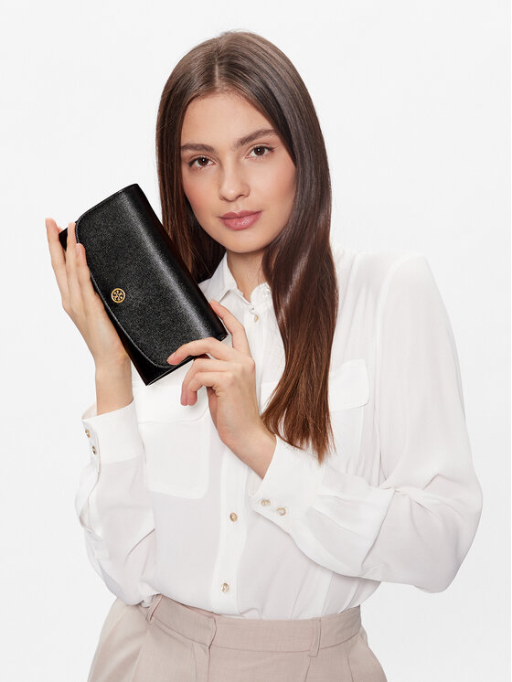 Tory Burch Soma Tory Burch Robinson Chain Wallet 137152 Melns