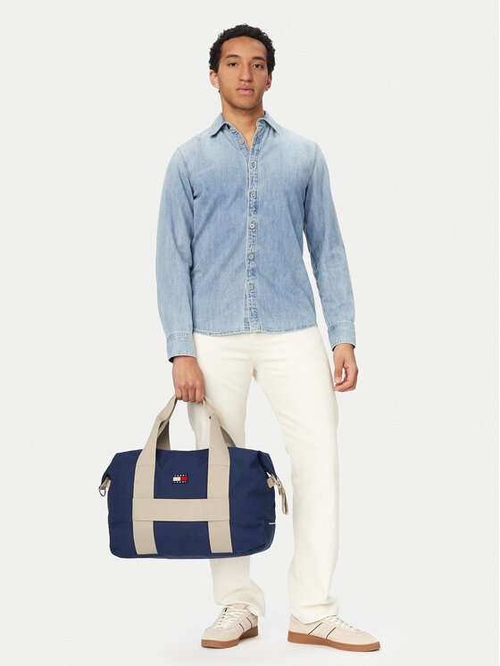 Tommy Jeans Torba za vikend Tommy Jeans Tjm Retro Cool Duffle AM0AM13325 Tamnoplava