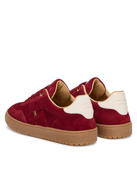 Elisabetta Franchi Снікерcи Elisabetta Franchi Low Cut Lace Up F4A9-E0340-0071 D Бордовий