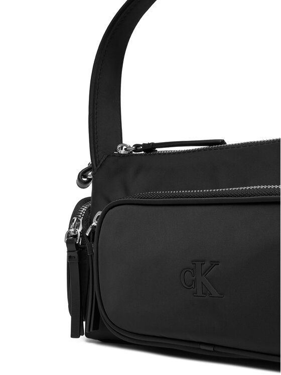 Calvin Klein Kabelka Calvin Klein Pocket Nylon Bag W/ Strap LV04F3132G Čierna