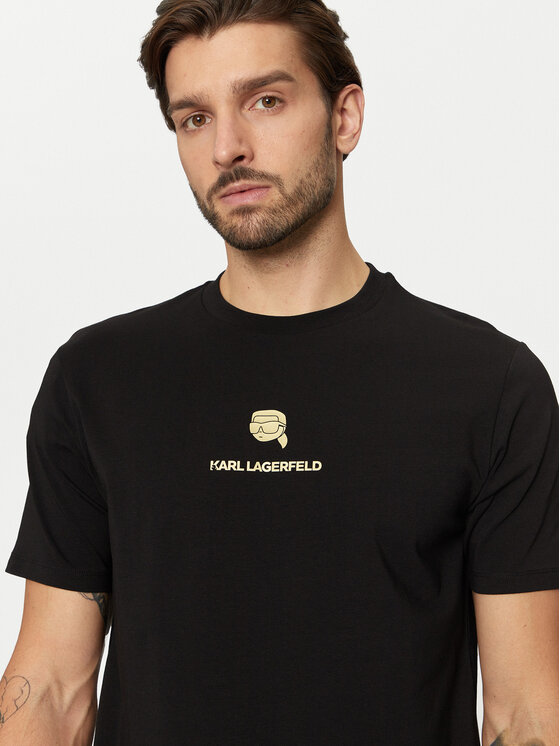 KARL LAGERFELD KARL LAGERFELD Póló 755461 551235 Fekete Regular Fit
