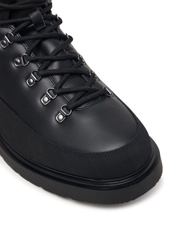 Calvin Klein Зимни обувки Calvin Klein Combat Mid Hiking Boot Lth Wl HM0HM02357 Черен
