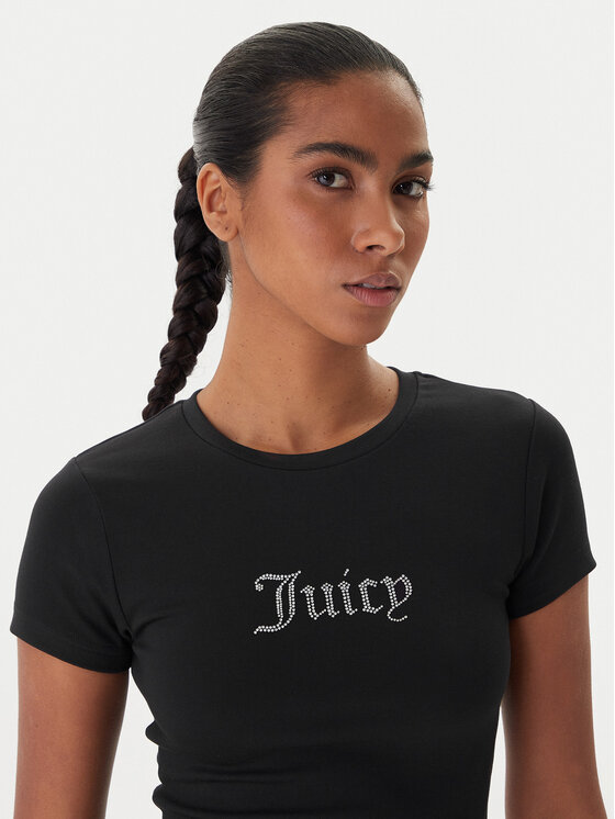 Juicy Couture Juicy Couture Camiseta Esme JCWCT225323 Negro Slim Fit