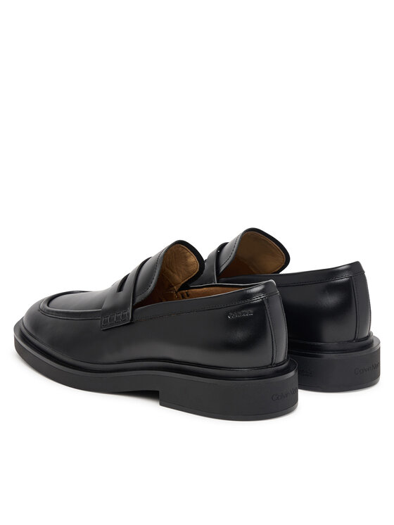 Calvin Klein Pusbačiai Calvin Klein Sq Rubber Band Loafer Wax Lth HM0HM02273 Juoda