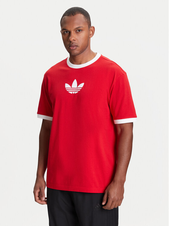 adidas adidas Majica adicolor 2000s Cali JX1514 Rdeča Loose Fit