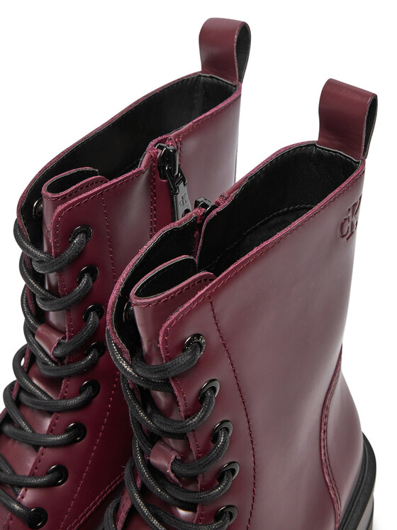 Calvin Klein Jeans Botas Calvin Klein Jeans Flatform YW0YW01535 Guinda/burdeos