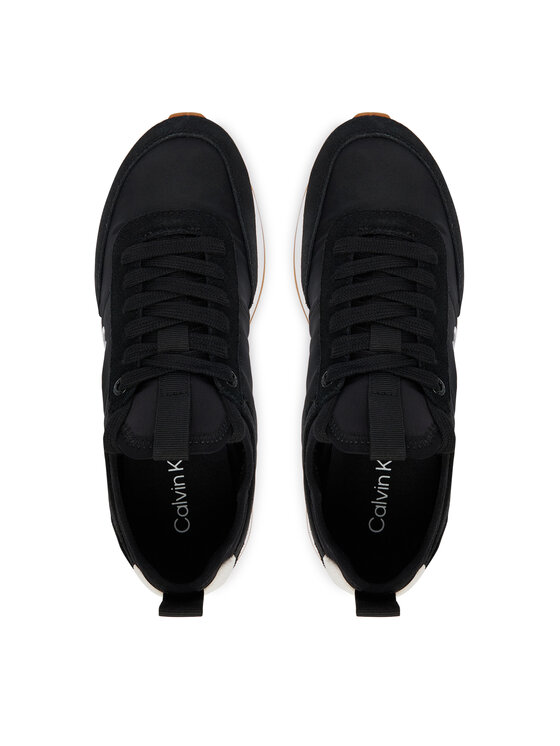 Calvin Klein Сникърси Calvin Klein Retro Runner Lace Up Sock YW0YW02060 Черен
