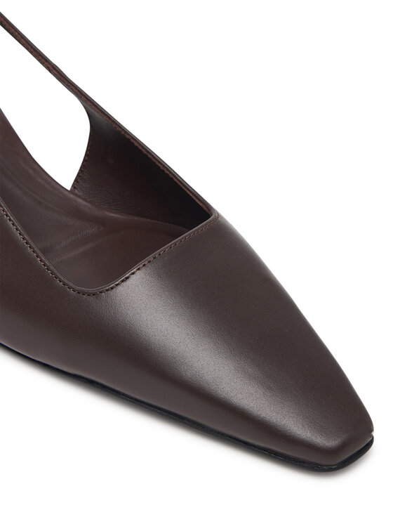 Calvin Klein Lodičky Calvin Klein Kitten Heel Pump Sling Hdw HW0HW03168 Tmavo hnedá