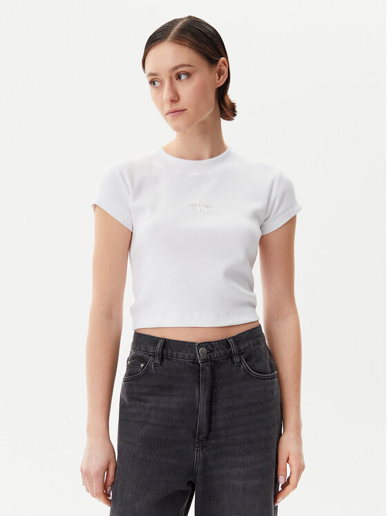 Calvin Klein Jeans Calvin Klein Jeans Majica LV047AB802 Bela Regular Fit