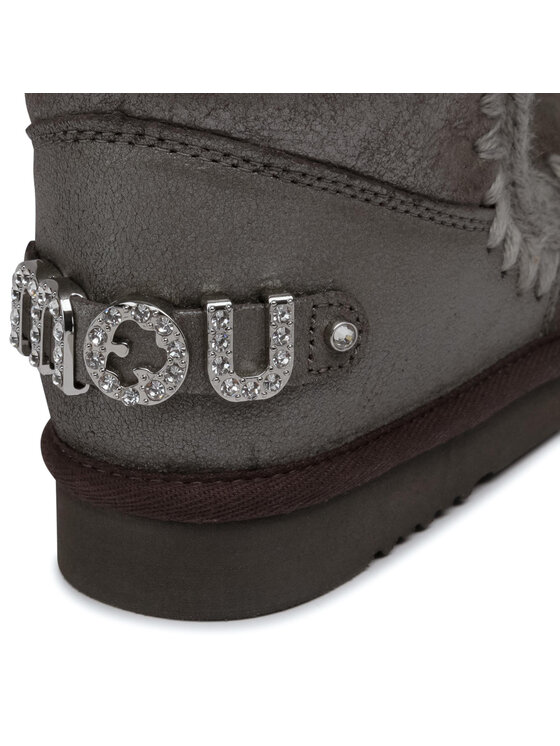 Mou Sniego batai Mou Eskimo 18 With Rhinestones Logo Sidabrinė