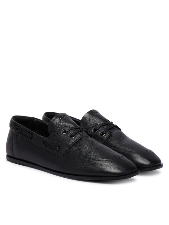 Calvin Klein Félcipő Calvin Klein Ess Boatshoe Lth HW0HW03116 Fekete
