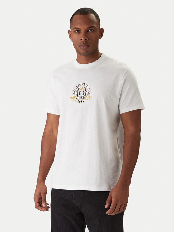 Guess Guess Camiseta M6RI16 I3Z14 Blanco Regular Fit