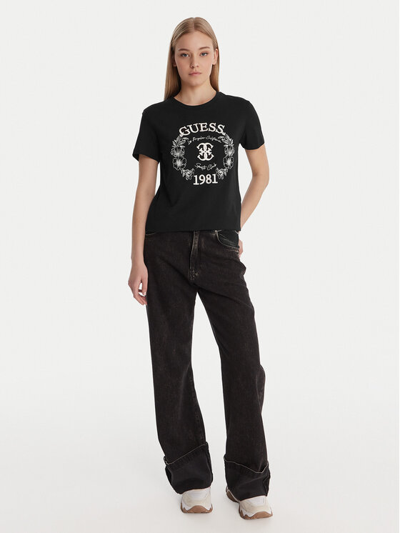 Guess Guess Camiseta V6RI12 J1314 Negro Regular Fit