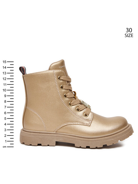 Tommy Hilfiger Škornji Tommy Hilfiger T1A5-33562-0376 S Zlata