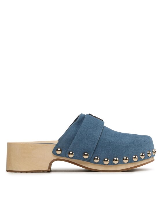 Tommy Hilfiger Dřeváky Tommy Hilfiger Th Clog Suede FW0FW07171 Modrá