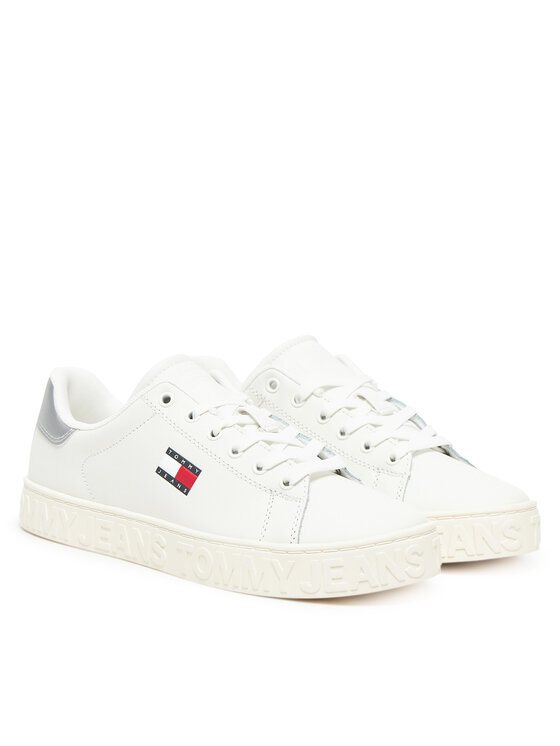 Tommy Jeans Sneakersy Tommy Jeans Tjw Logo Outsole Sneaker Ess EN0EN02703 Écru